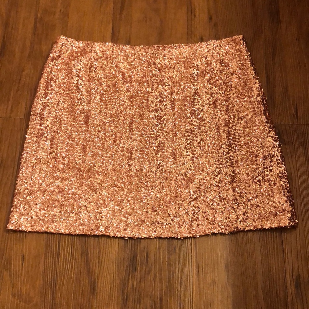 Rose Gold Sequin Skirt!